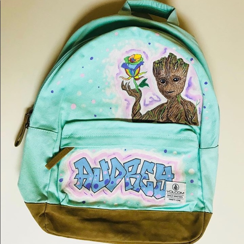 Custom painted Volcom backpack.